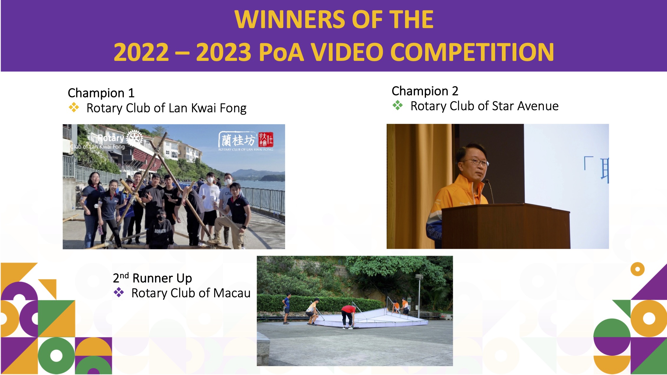 Rotary PoA Winners Videos